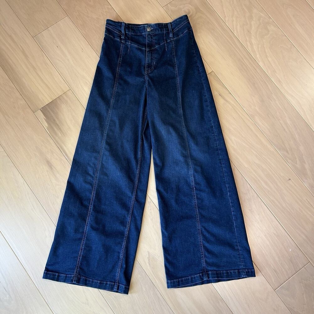 Free People x We The Free Libre Wide Leg Blue Jeans Women's 31